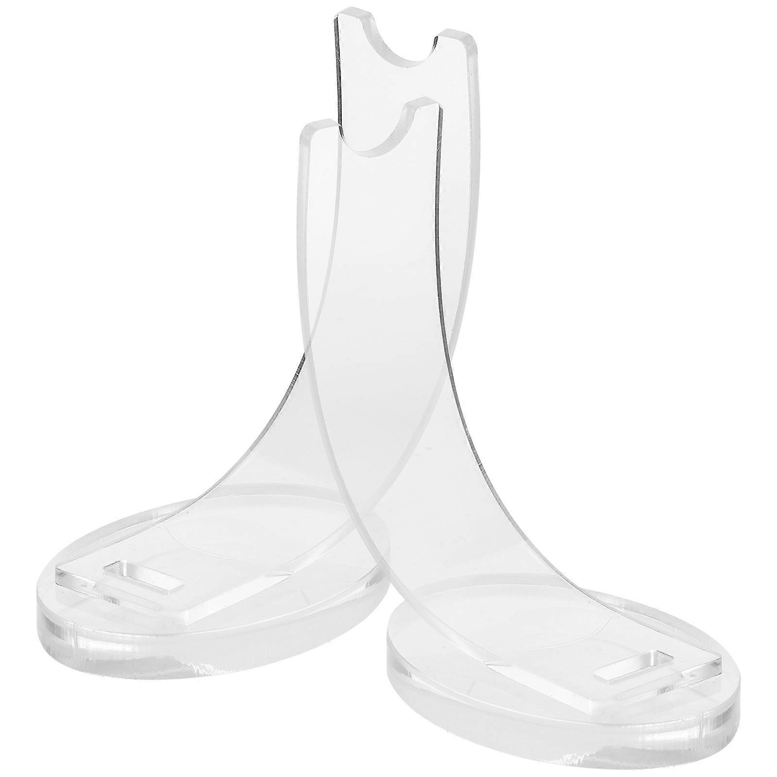 2pcs Transparent Acrylic Pen Display Stand for Use Makeup Brush Holder