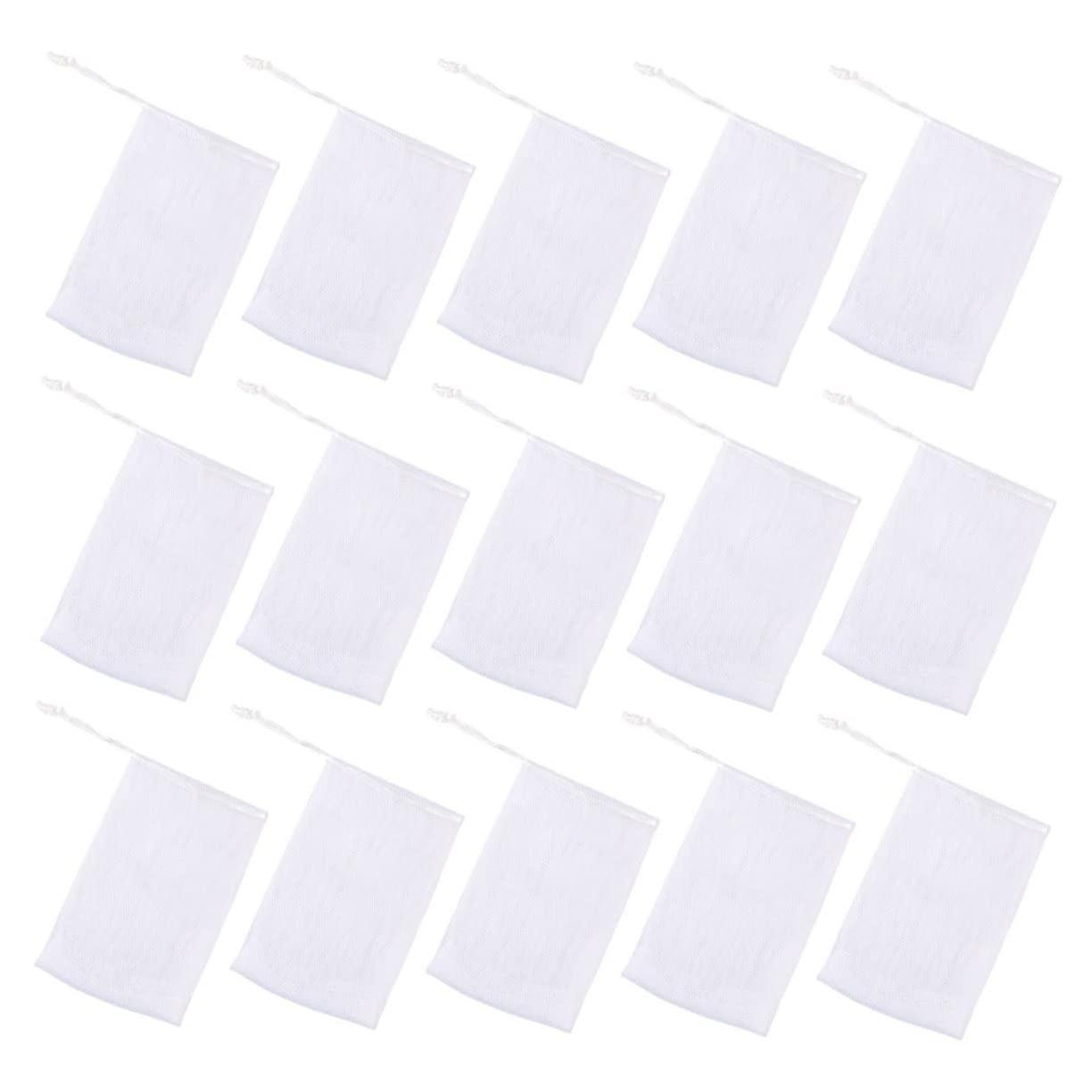 50Pcs Soap Foaming Net with Drawstring Mesh Bag for Quick Lather, Fast Dry and Gentle Exfoliation