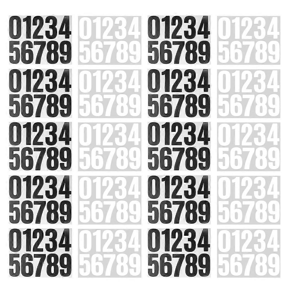 4-Inch Number Stickers Waterproof Self Adhesive Mailbox Number Decals 40 Sheets
