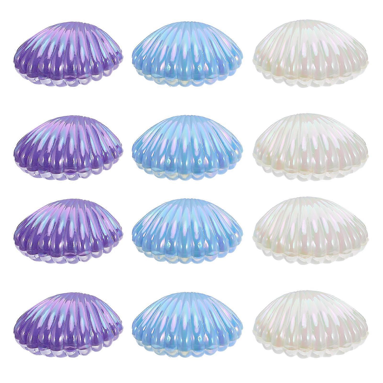 15Pcs Seashell Candy Boxes for Treat Storage Assorted Color Design