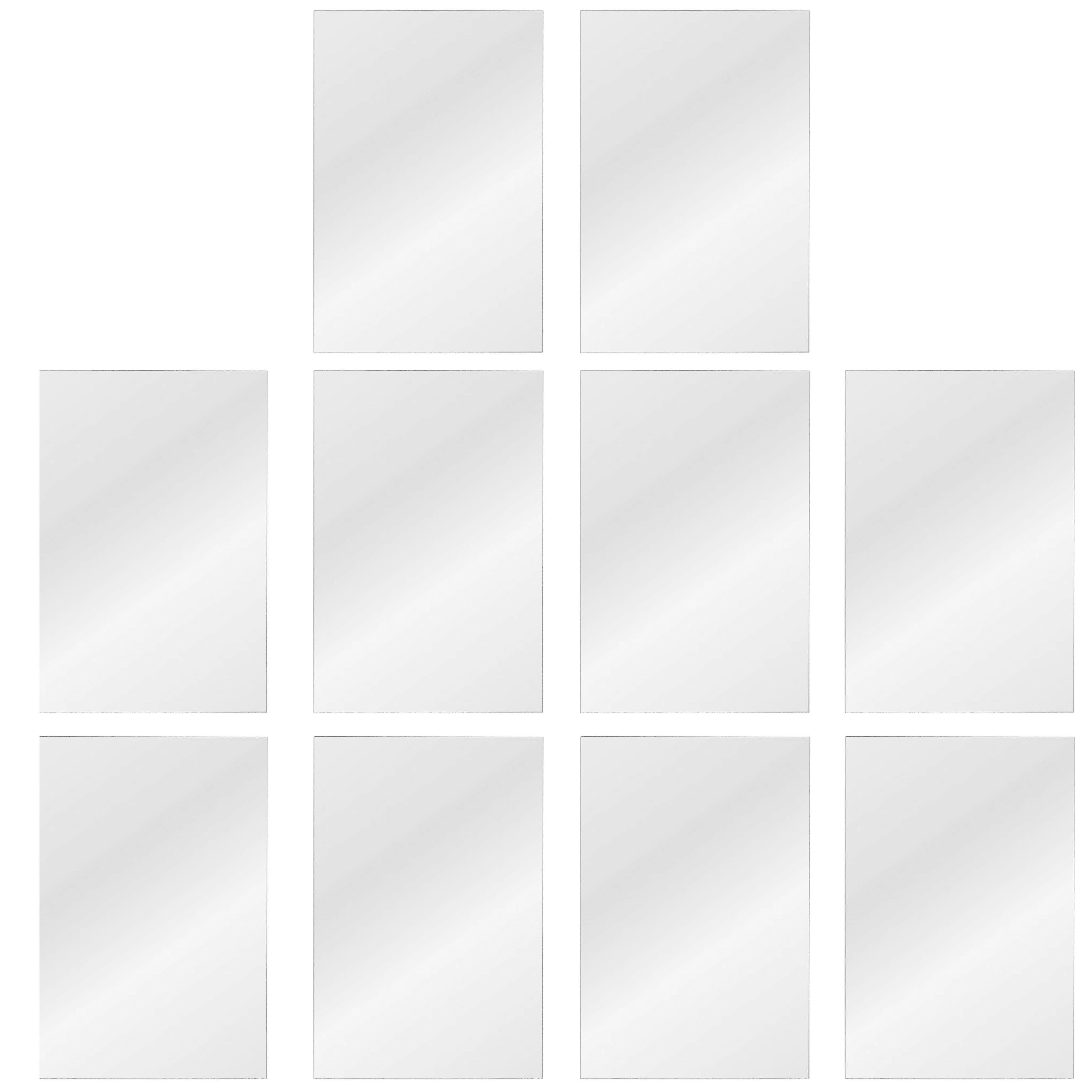 Self Adhesive Frameless Acrylic Mirror Tiles for Wall Decor 10Pcs