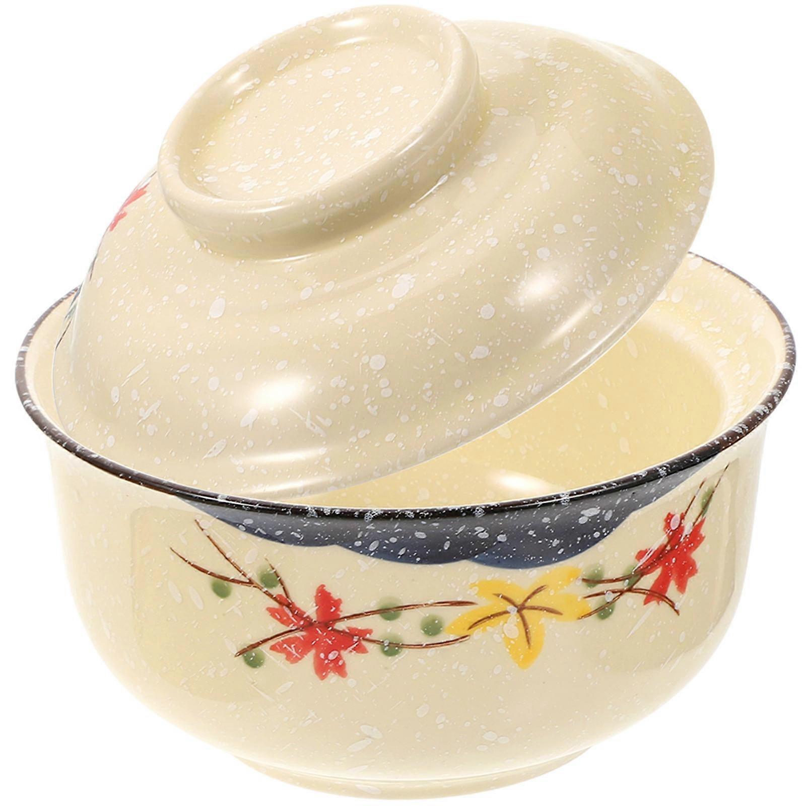 Ramen Noodle Bowl Ceramic Multi-functional Microwave Safe 1Set