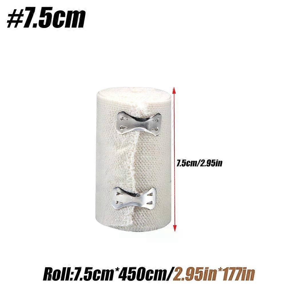 1Roll Elastic Compression Bandage Wrap with Hooks,Athletic Sport Support Tape for Ankle,Wrist,Arm,Leg Sprains First Aid Measure