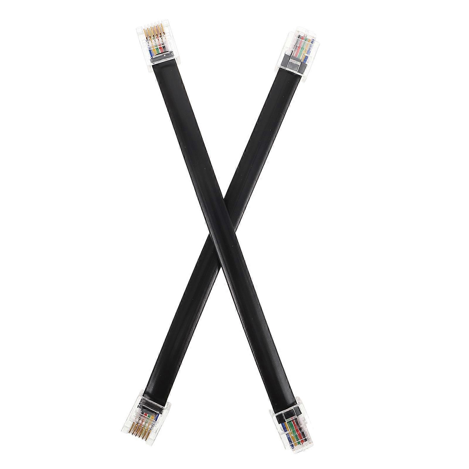 Telephone Line Panel Connection 6-Core Flat Cable for Phone 2Pcs