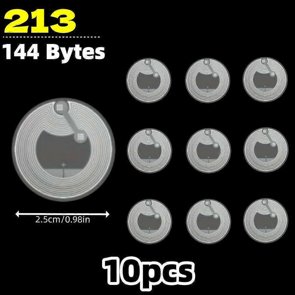 10/20pcs NFC Tag Stickers Ntag213/215 Rewritable Programmable 144/504 Byte Memory Battery Free for All NFC Smartphone Accessory