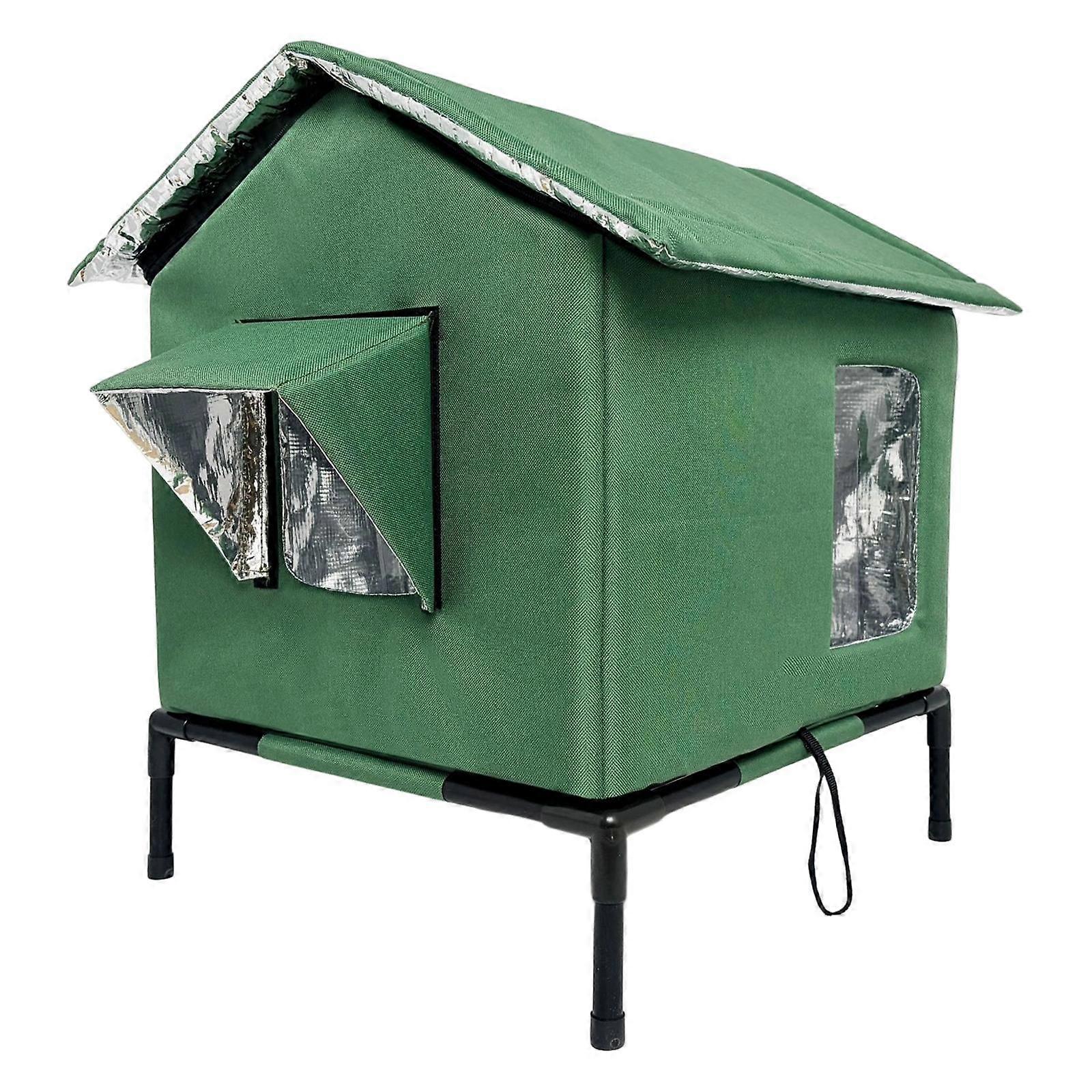 Cat House for Outside with Elevated Stand Cave Pet Accessories Lightweight