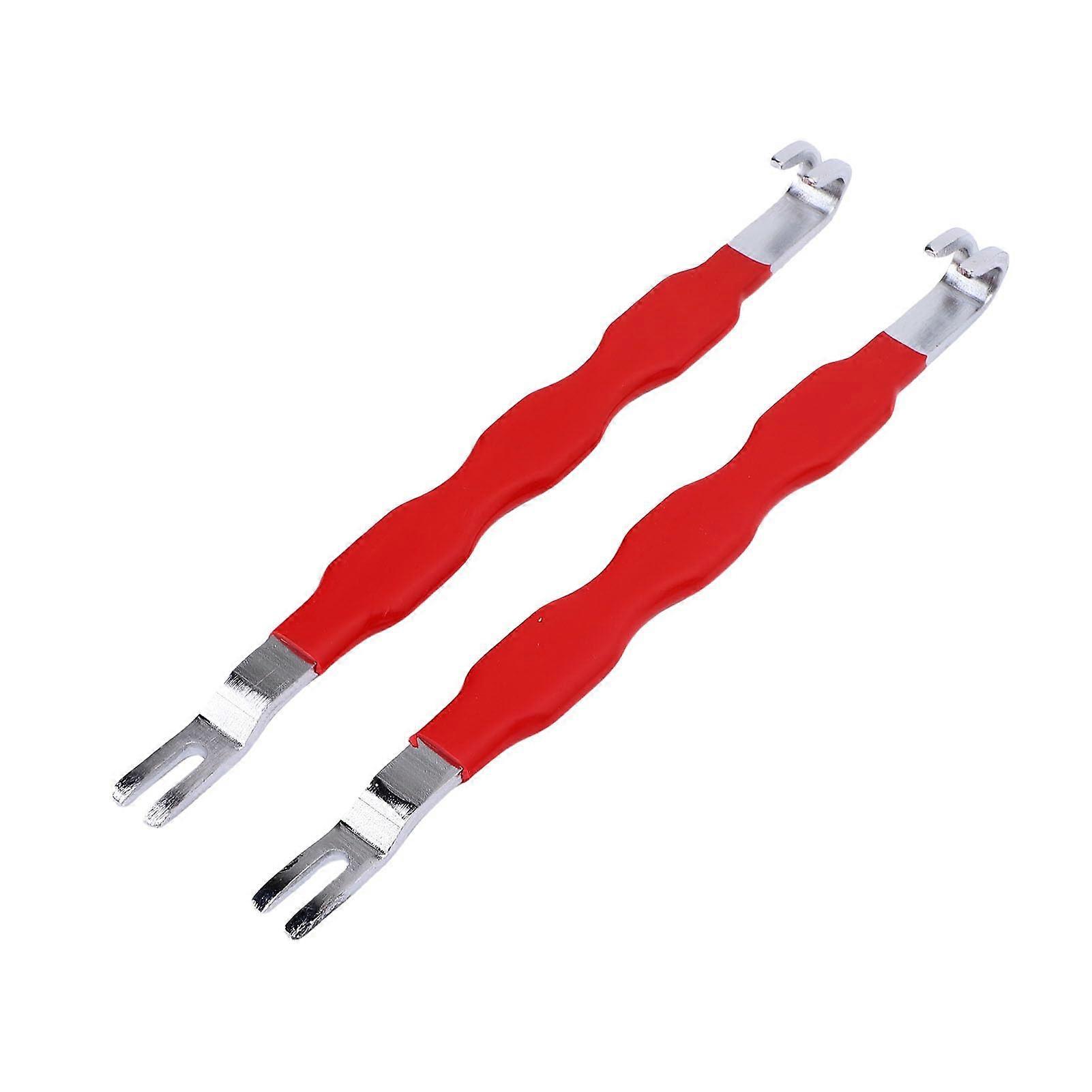 2Pcs Automotive Terminal Removal Tool Dual Head Electrical Connector Separator for Vehicles Red