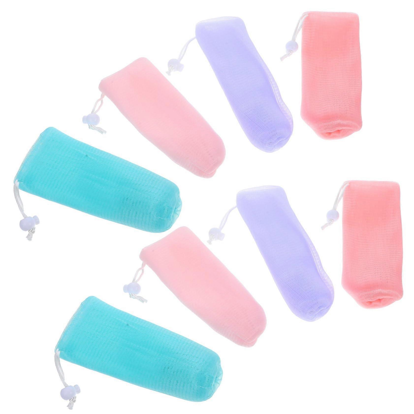 8pcs Exfoliating Soap Saver Bags for Shower and Bath, Mesh Foaming Pouch, Quick Dry, Deep Cleansing