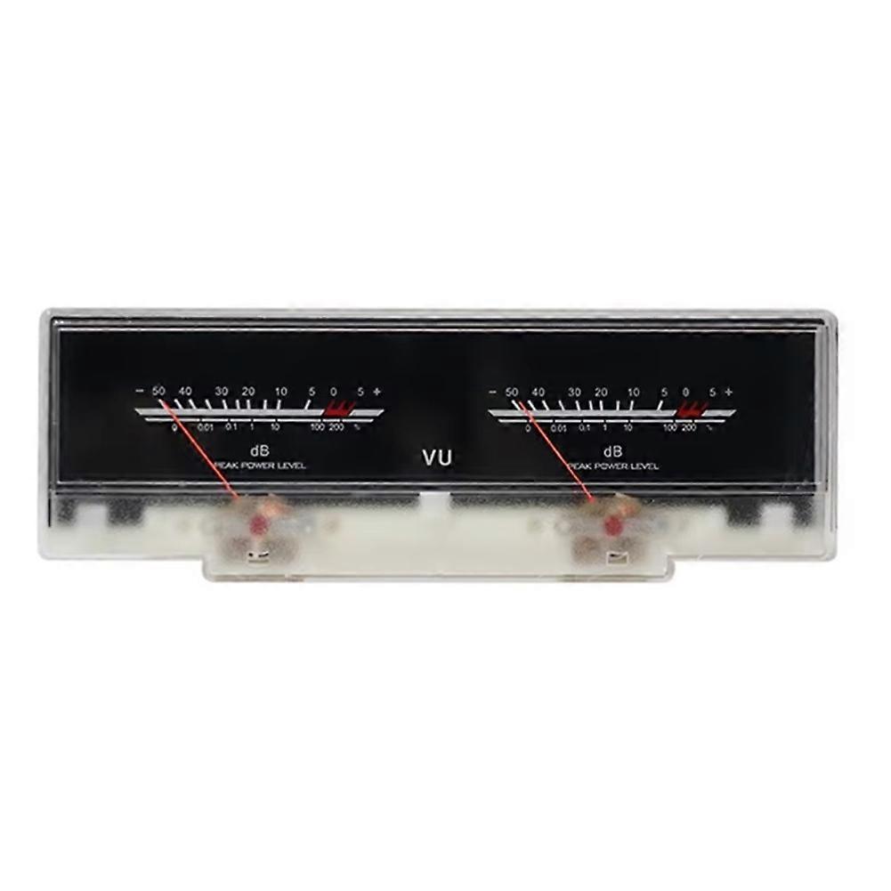 Double Pointer VU Meter Stereo Audio Amplifier Board DB Sound Level Indicator Meter Adjustable Backlight with Driver