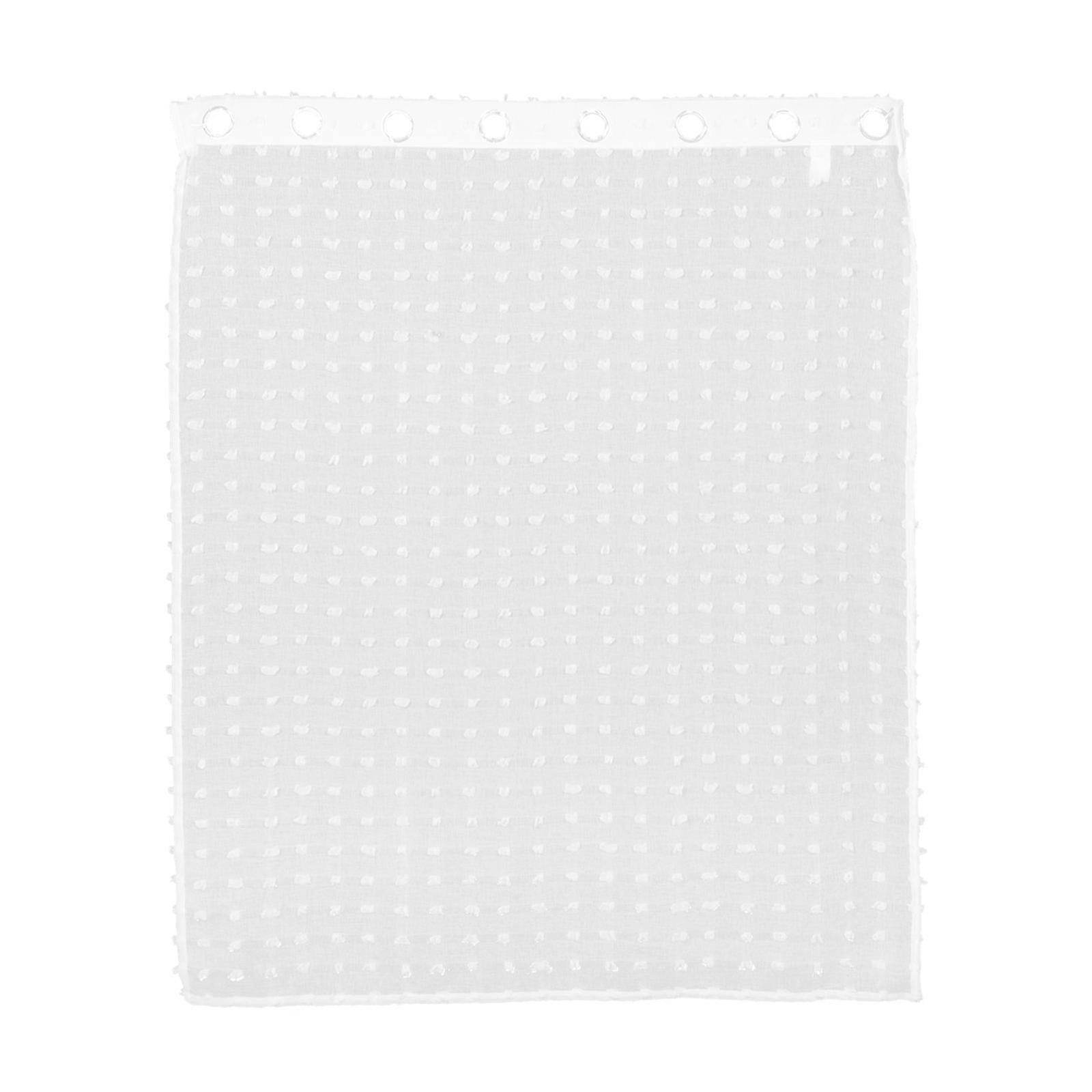 Light Filtering Sheer Curtain White for Kitchen Window Fabric Drapes