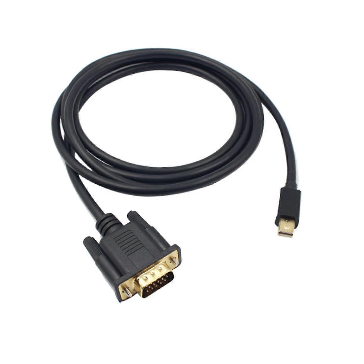 Mini DisplayPort To VGA Cable Gold Plated Adapter Laptop Desktop Monitor Projector Supports  Resolution