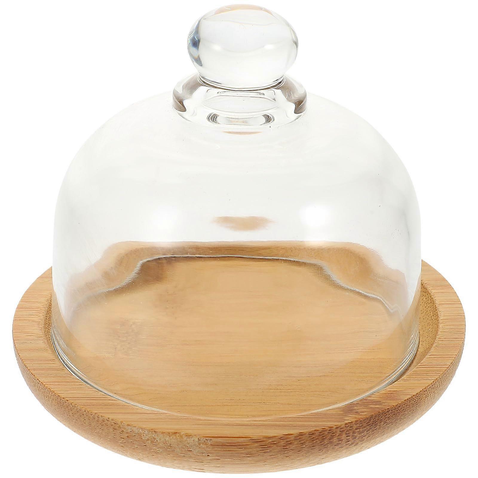Glass Cake Stand with Lid Keeps Desserts Fresh Elegant Transparent Display Tray for Home or Restaurant