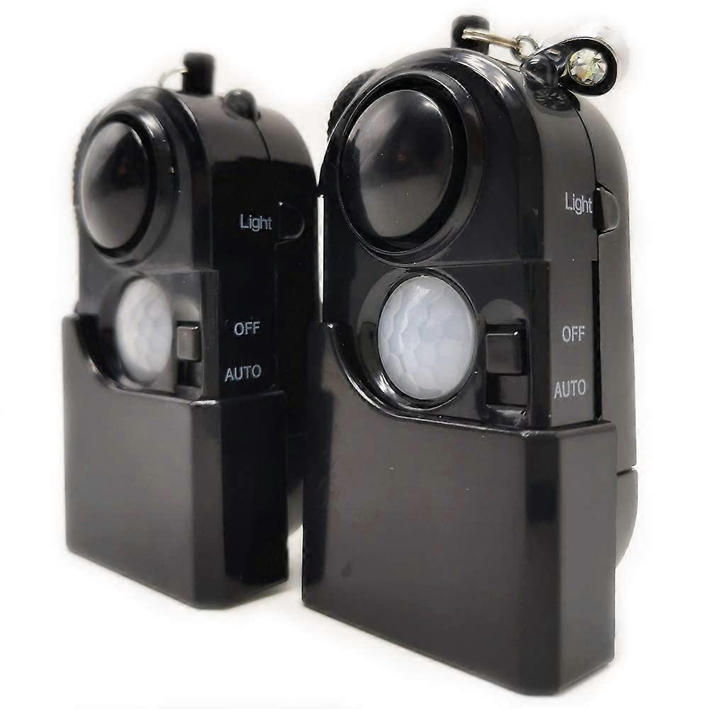 2 Pack Portable Motion Sensor Alarm with 120dB Siren and SOS LED Light for Travel Security
