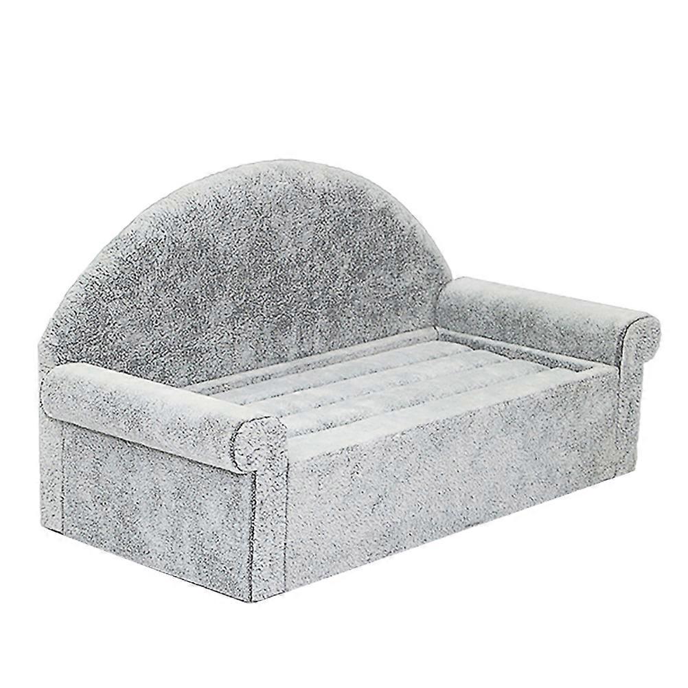 Creative Sofa Shape Jewelry Organizer Suede for Rings Display 3Pcs