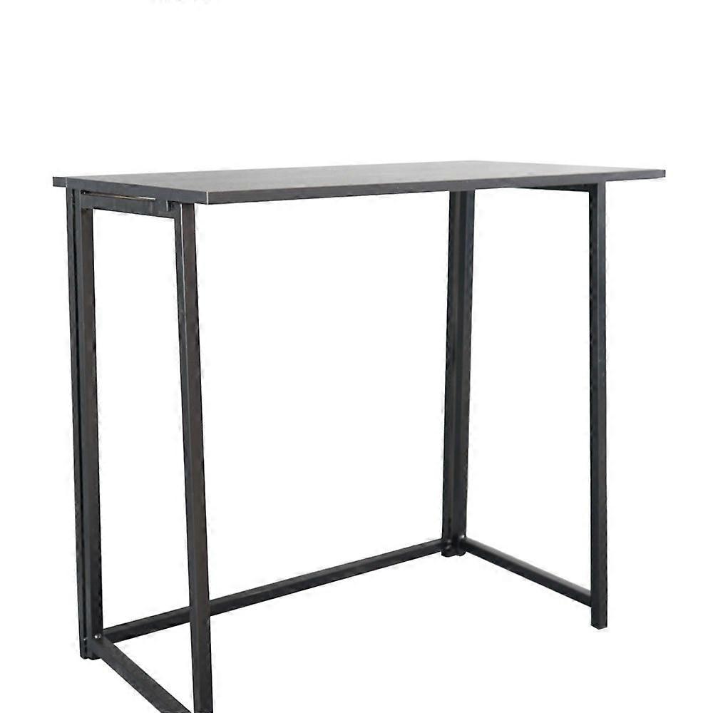 Folding Computer Desk with Compact Ergonomic Design for Small Space Home Office or Bedroom, Black
