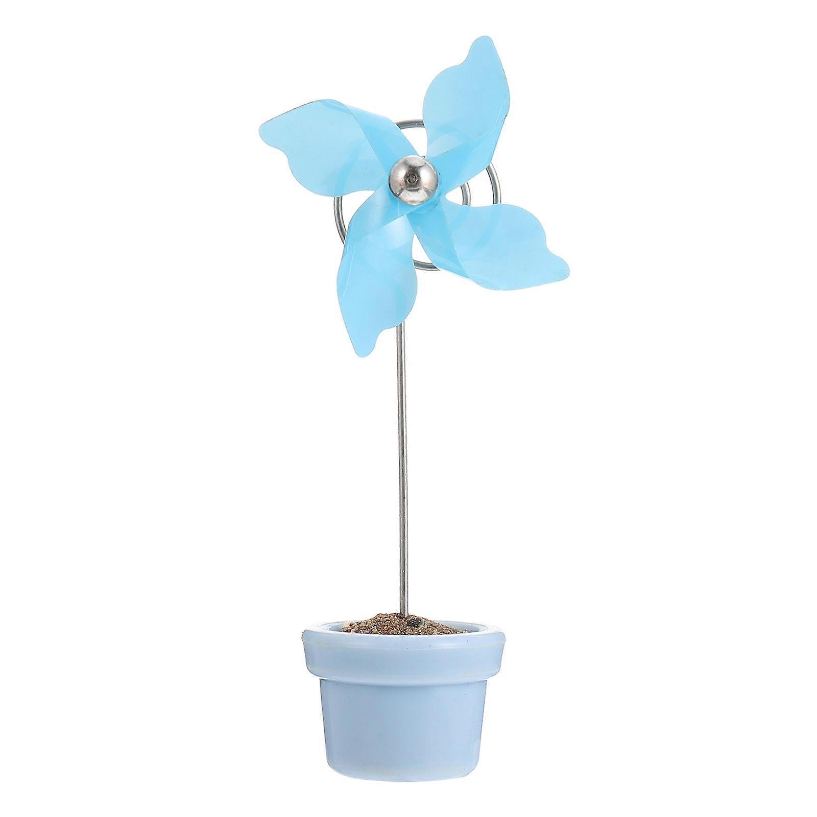 Creative Windmill Photo Holder Flowerpot for Tabletop Decoration 1Pcs