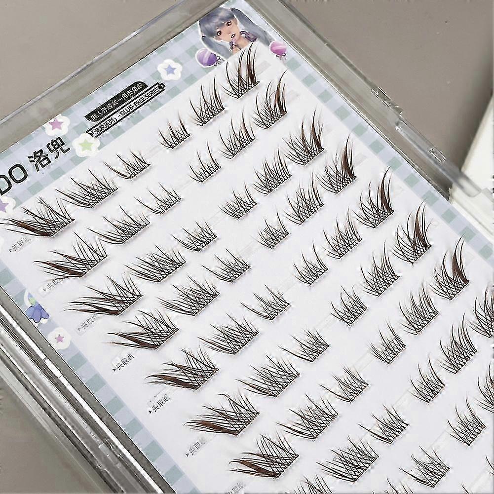 False Lashes Eyelashes Natural Short Curl False Eyelashes Single Cluster 2025