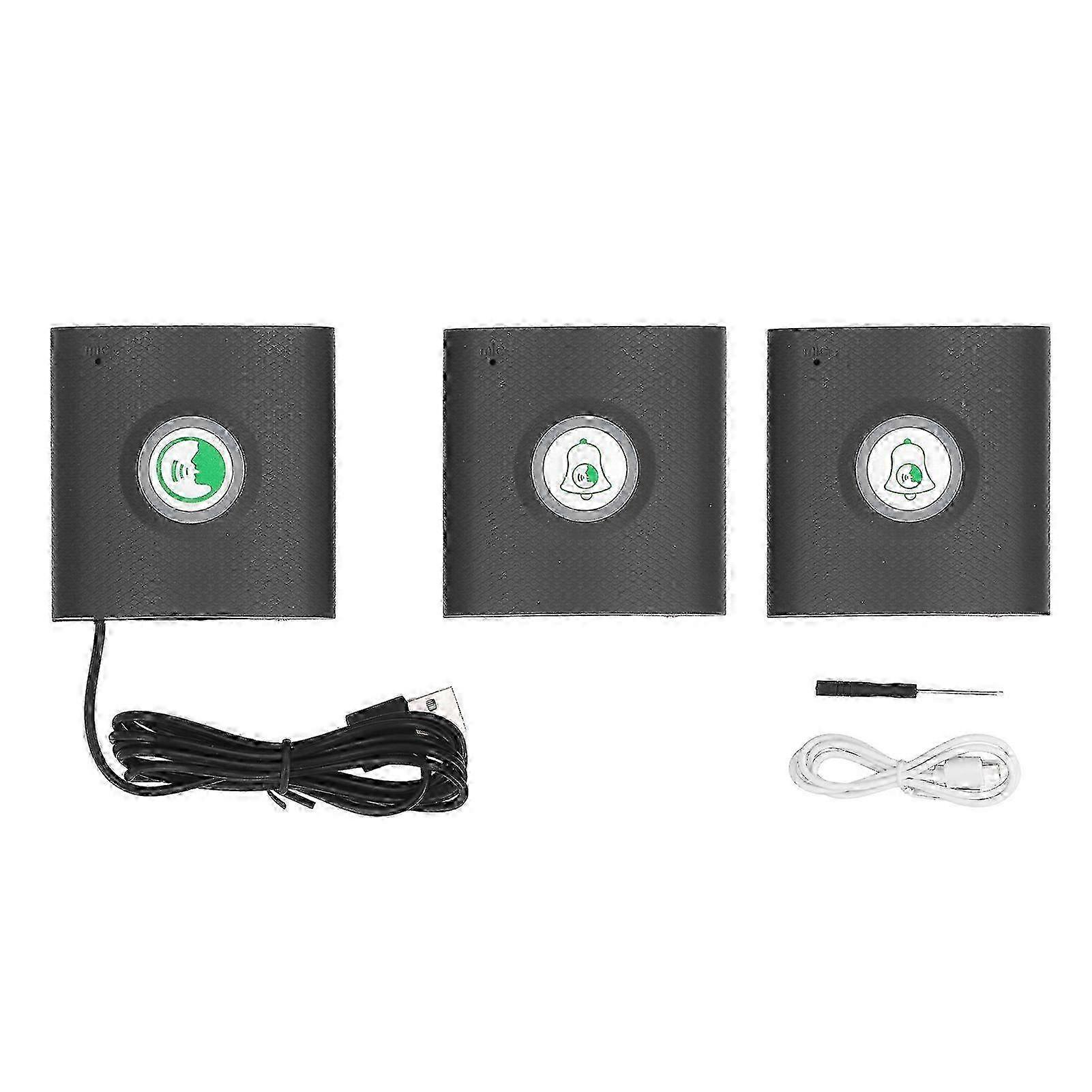 2025 Way Wireless Voice Intercom System for Home Security, 2 External 1 Internal Unit, 433MHz, Black