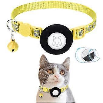 Für AirTag Silikon Hülle Pfote Muster Reflektierendes Haustier Halsband GPS Tracker Schutzhülle mit Glocke, wi