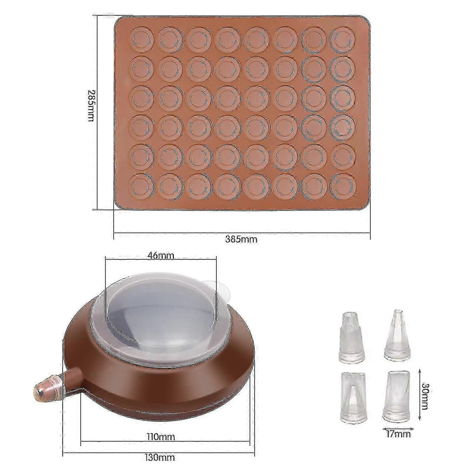 Silicone Macaron Baking Mat 48-hole Capacity Macaron Non-stick Baking Pan Macaron Making Set
