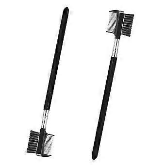 2-teiliges Set: Wimpernkamm und Augenbrauenbürste, Make-up-Werkzeug für Wimpernverlängerungen (2er-Pack)