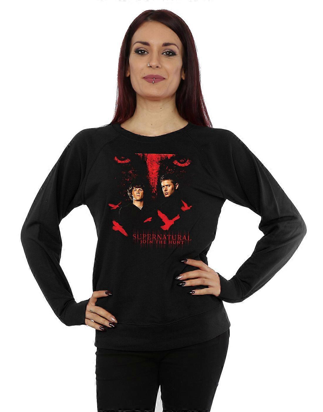 Cuervo de mujeres sobrenaturales ojos sudadera