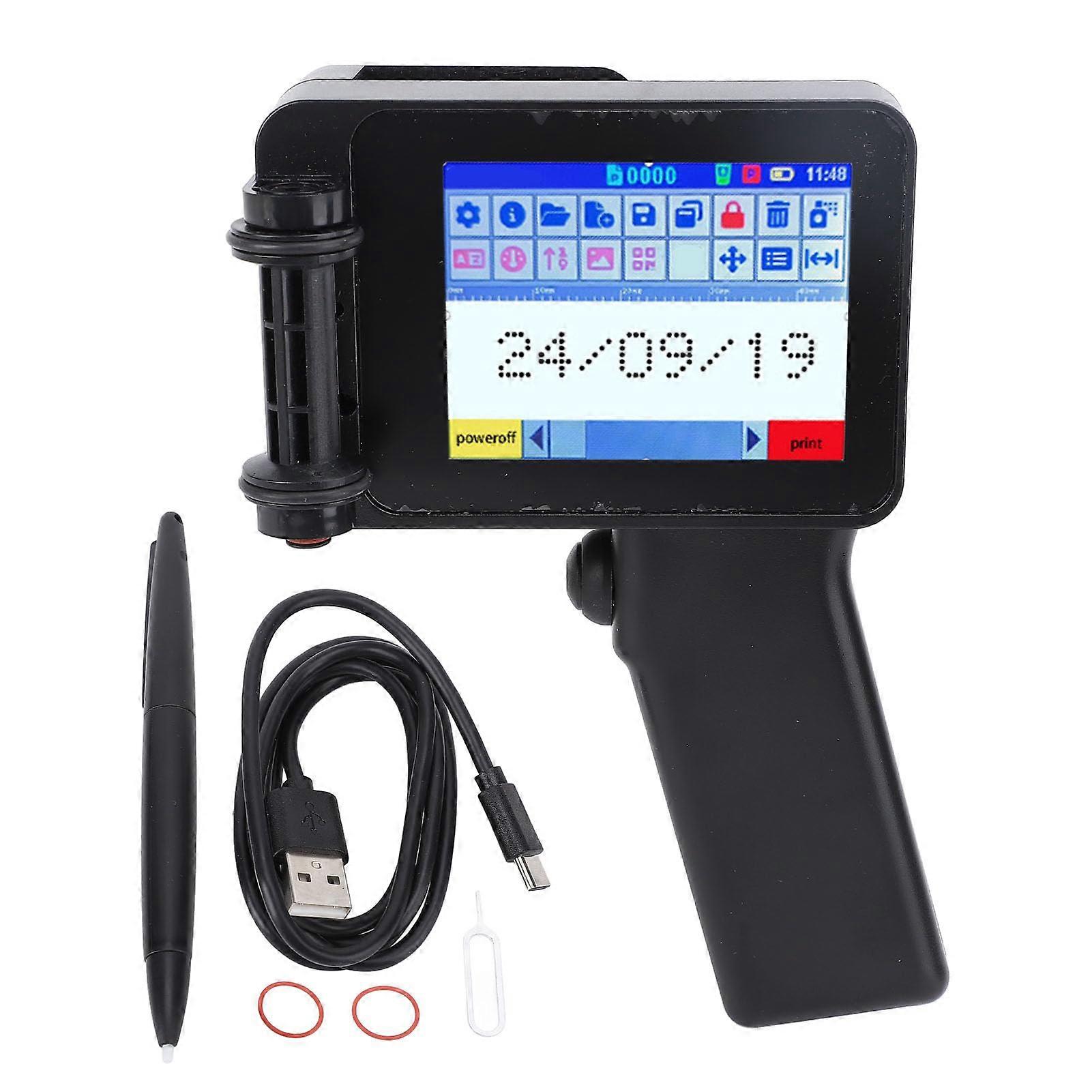 Handheld Inkjet Printer with HD Touch Screen, N6 Portable 12.7mm for QR Code and Barcode