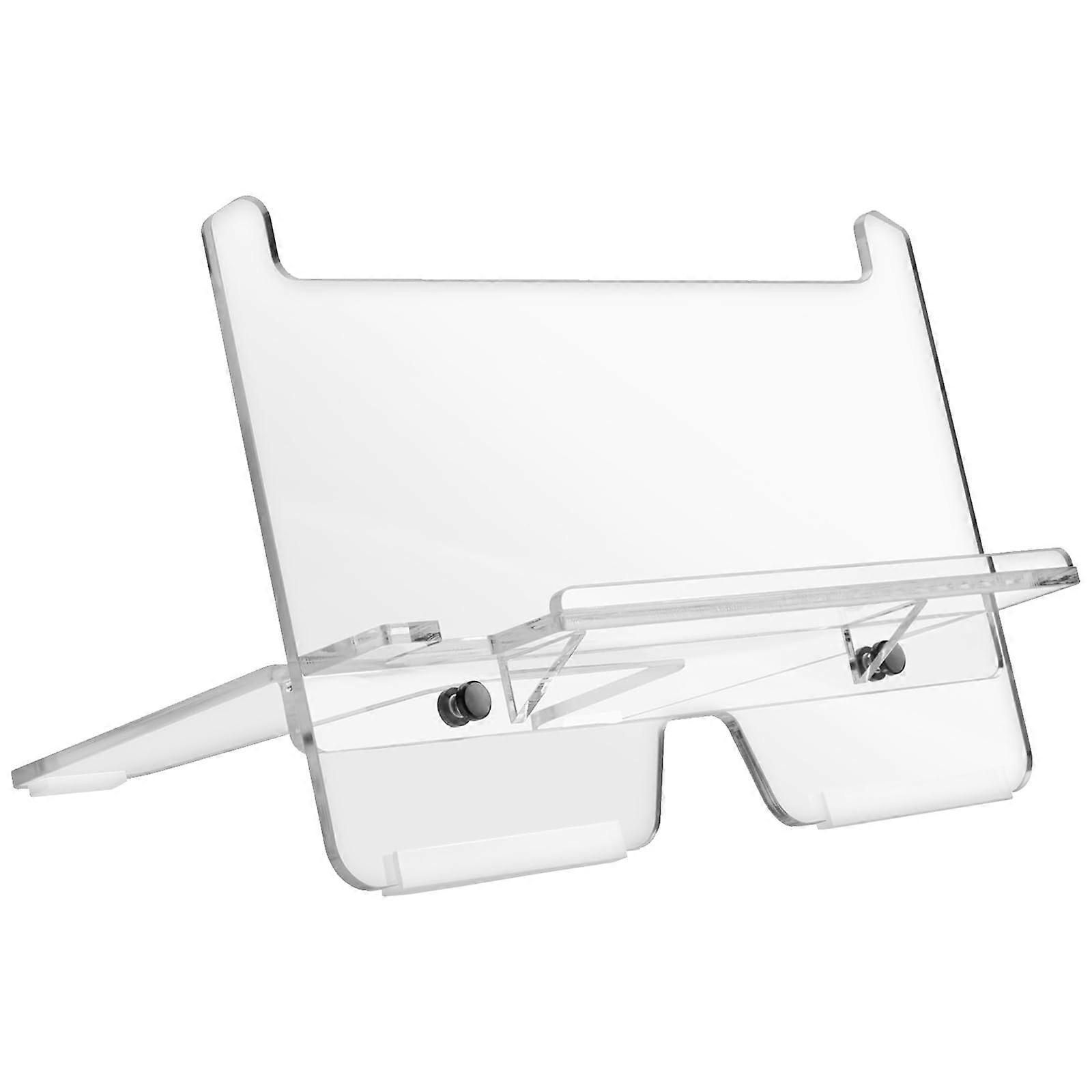 Acrylic Console Stand Clear Ergonomic Gaming Device Holder with Angled Ventilation and Cable Cutout