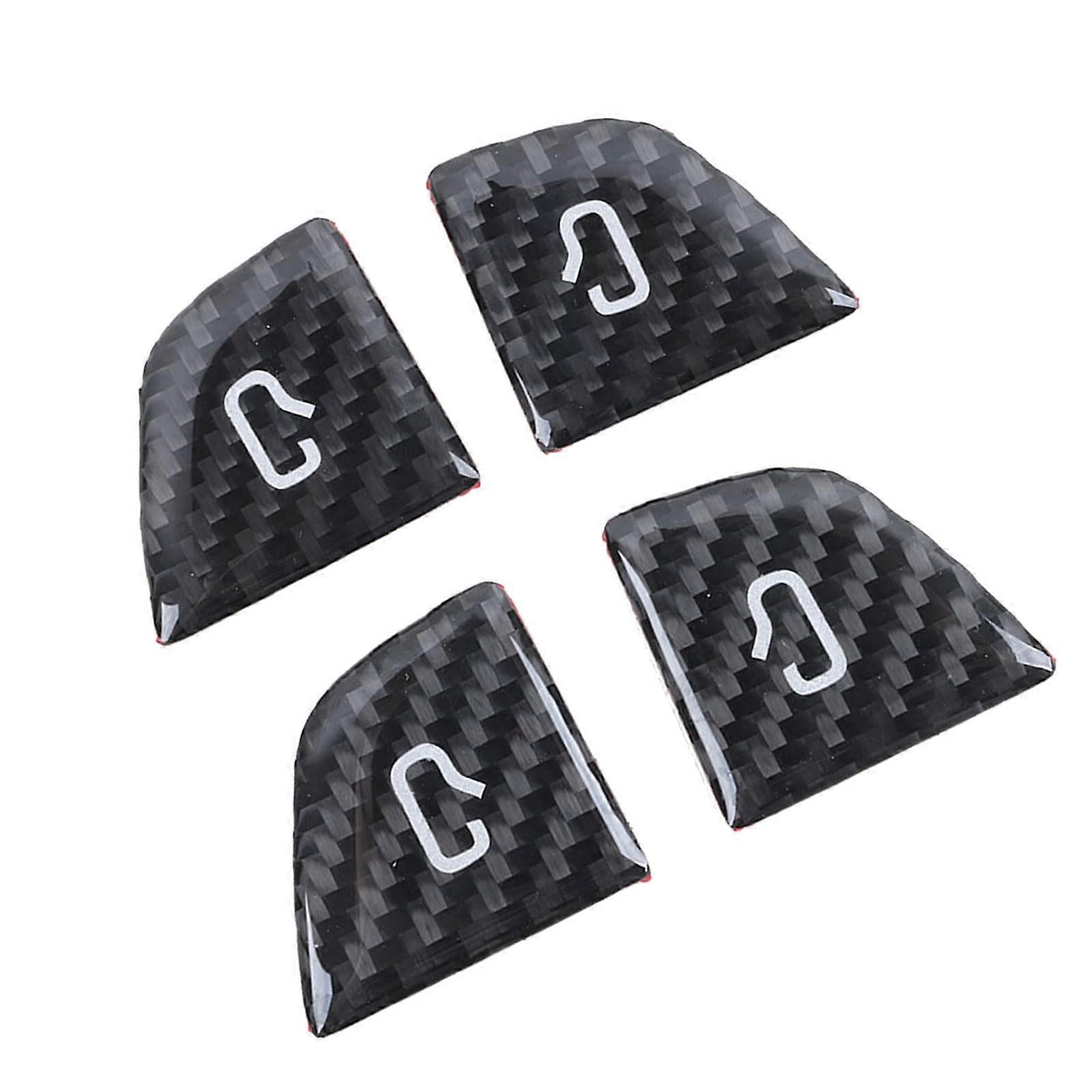 Carbon Fiber Car Interior Trim Door Switch Panel Cover ScratchResistant EV Protector Black