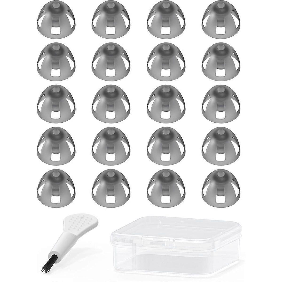 Resound Compatible Hearing Aid Domes Open Smokey Ear Tips Replacement 8mm (Medium 20pcs Pack)