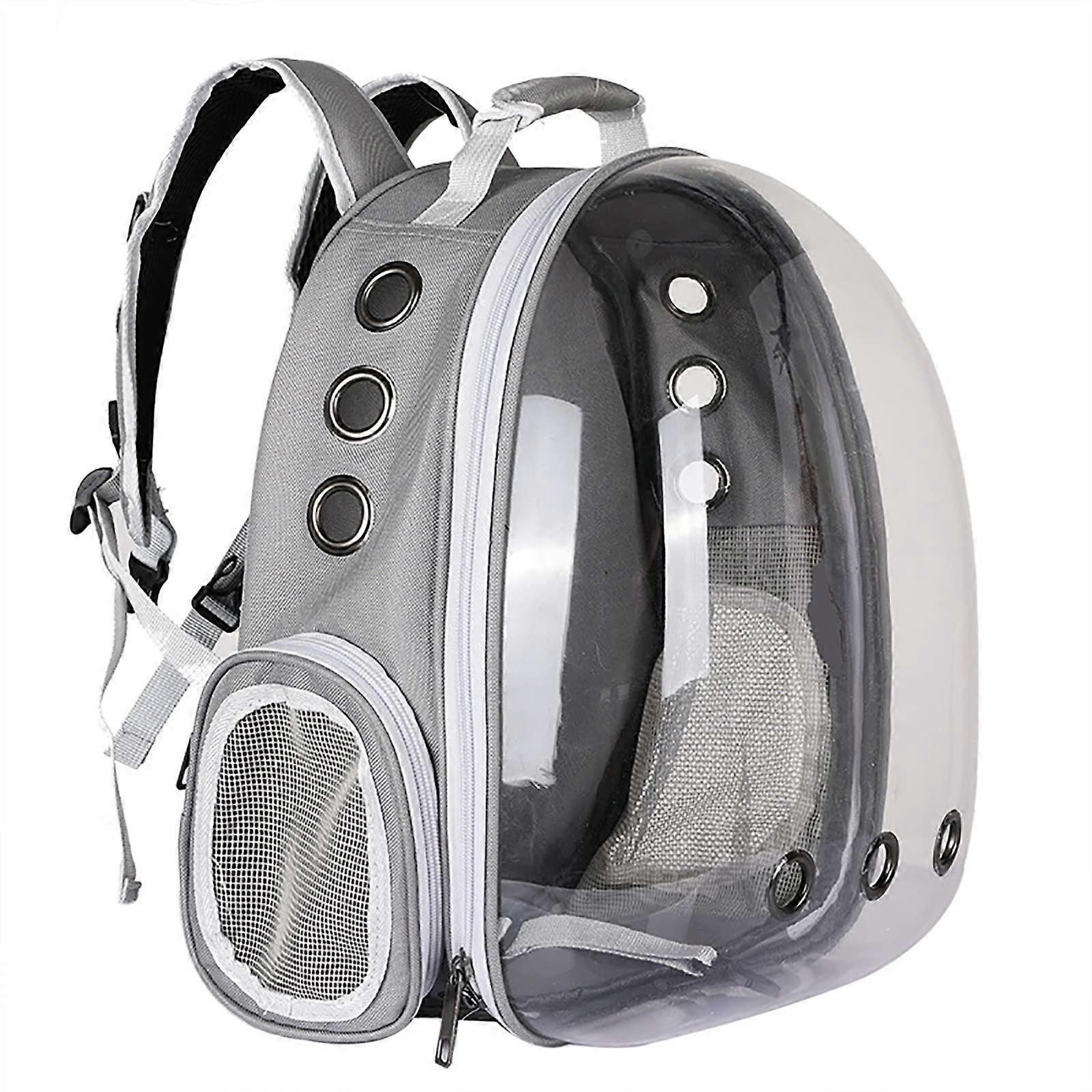 Space Capsule Cat Backpack with Transparent Hard Shell, Ventilated Pet Carrier for Hiking