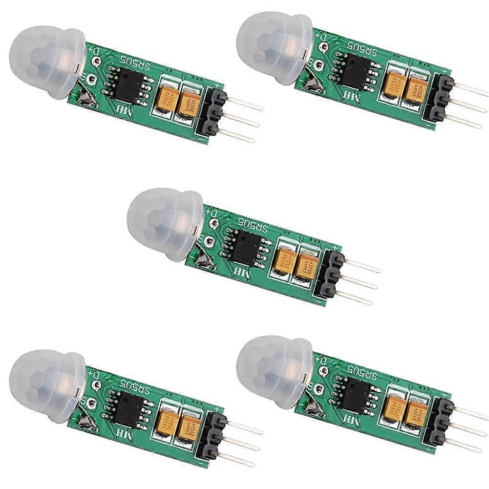 HCSR505 Mini PIR Motion Sensor Module for Automatic Lighting, Human Body Infrared Detector Pack of 5