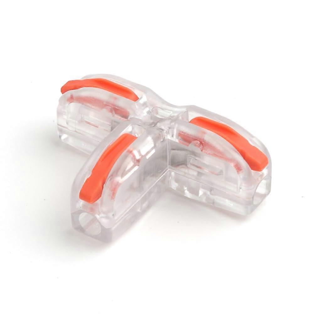 5pcs T Type Wire Connector Push In Quick Splice Terminal Block for Household Electrical Distribution