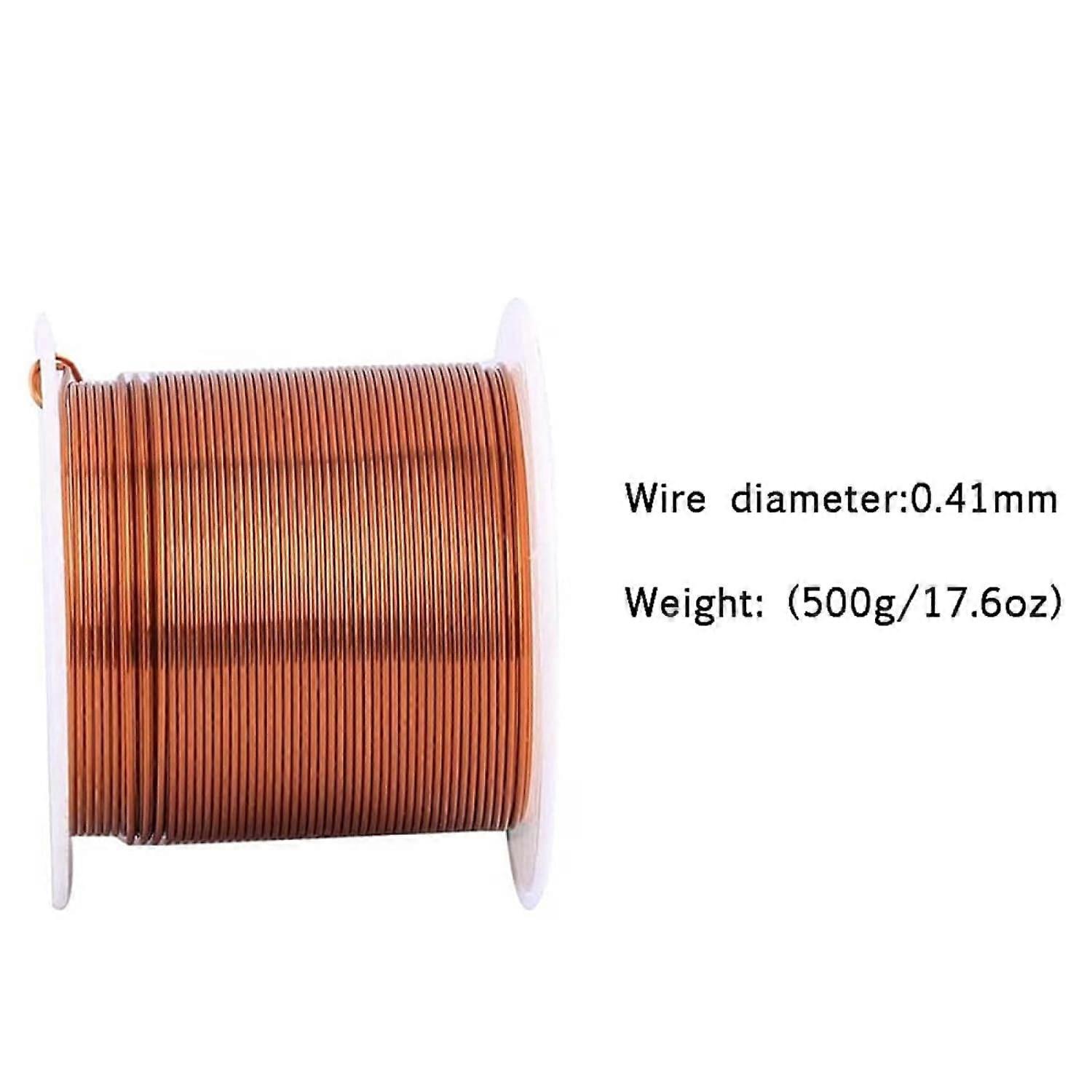 0.41mm Enameled Copper Wire Spool 500g  Temp Magnet Wire for Transformers and Inductors