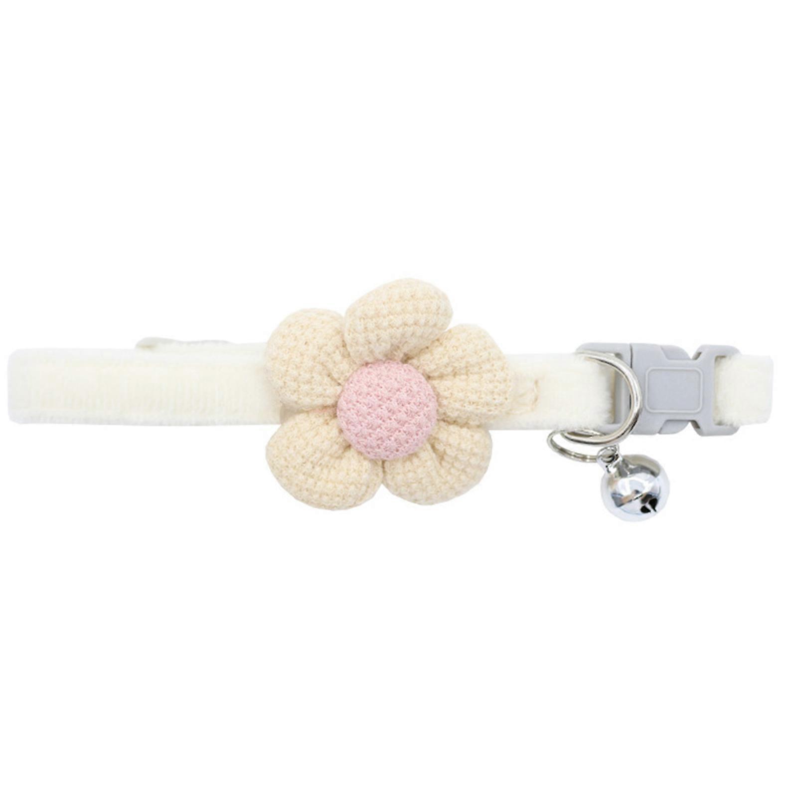 Soft Flower Collar Beautiful with Charm for Cat Small Dog