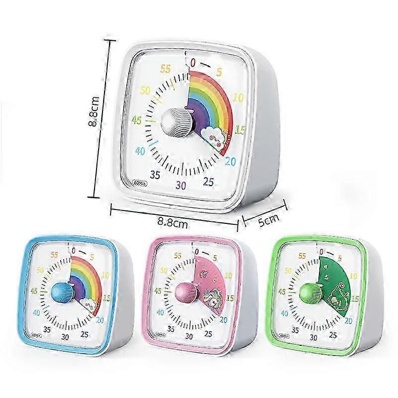 60-Minute Visual Timer with Night Light, Countdown Timer,Pomodoro Timer with Rainbow Pattern for Ki