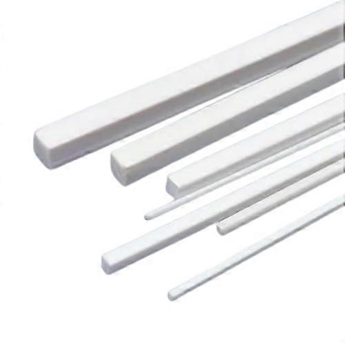 8Pcs ABS Plastic Square Rod 250mm 500mm White Stick for DIY Model Making Easy Cutting