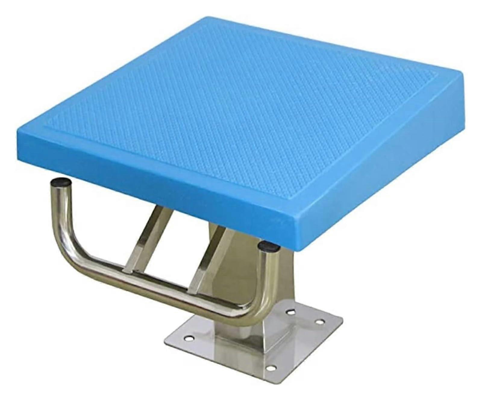 Pool Diving Platform with Non Slip Surface and Ergonomic Takeoff Angle for Competition Swimming