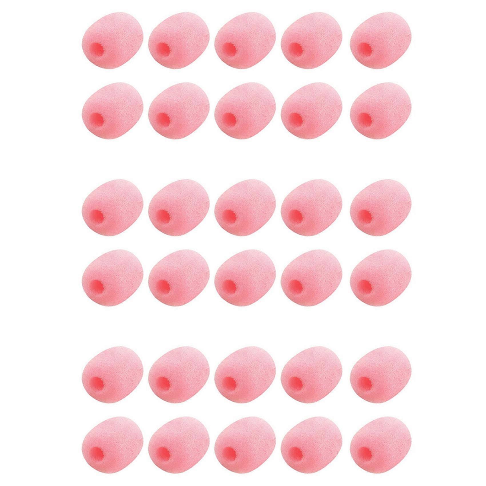 30 Pack Lapel Headset Microphone Windscreen, Microphone Sponge Foam Cover Mini Size Lavalier Microph