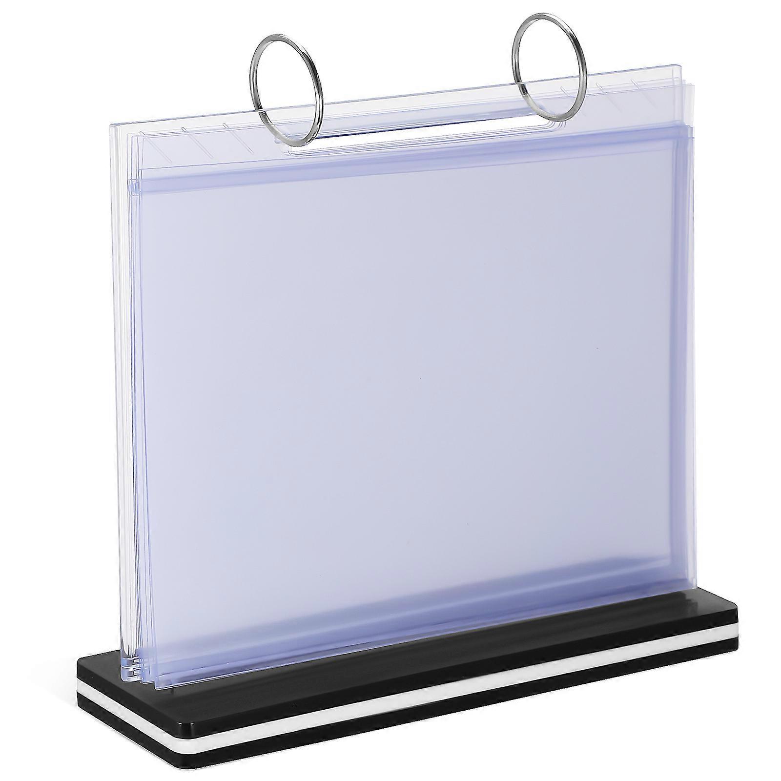 White Acrylic Menu Card Holder for Desktop Display Stand Plastic
