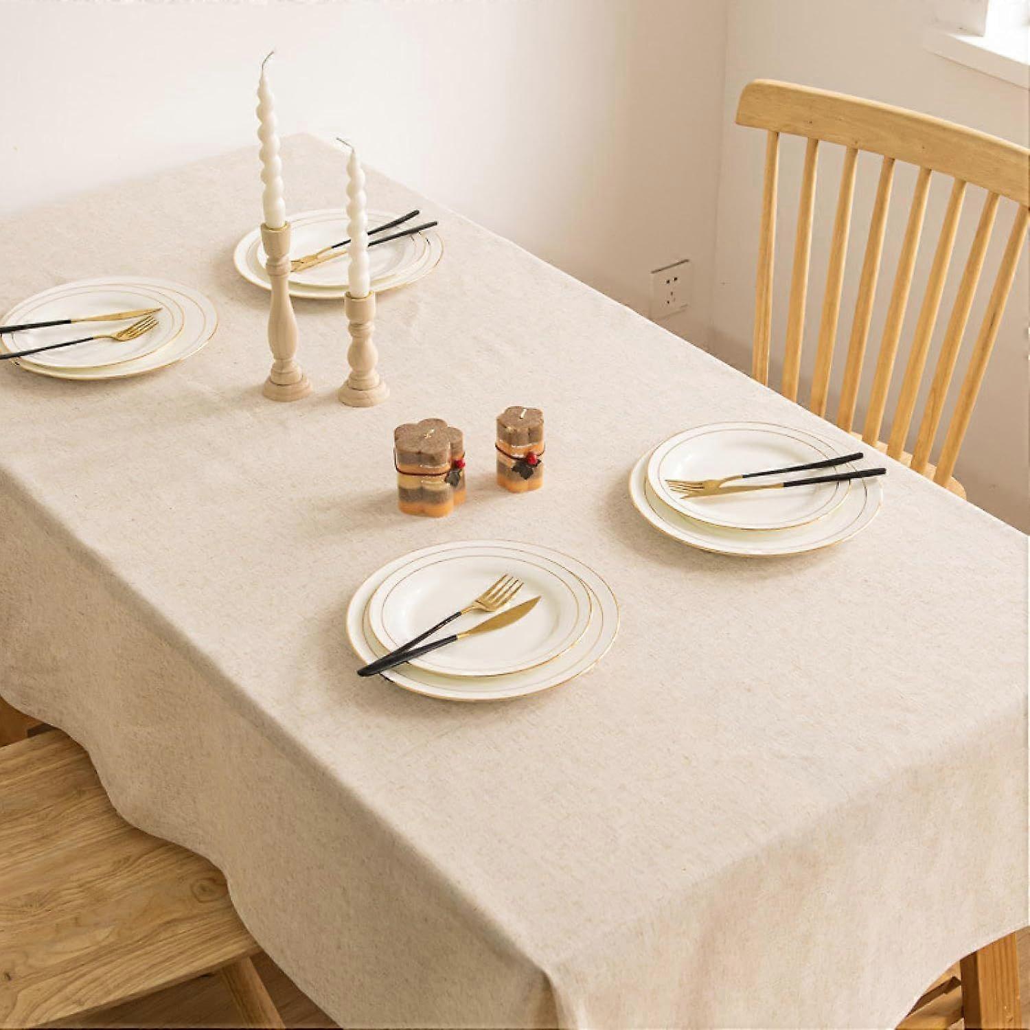 PurewH Yellow Table Runner Pure Jute dustproof Tablecloth Wedding Rectangular