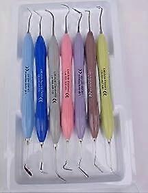 7Piece Dental Composite Instruments Set with Ergonomic Silicone Handles for Precise Restorations