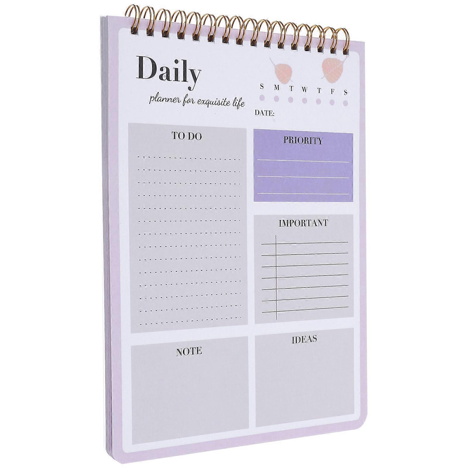 Date Planner Efficient Planner to Do List Notepad Schedule Plan Pad 2Pcs