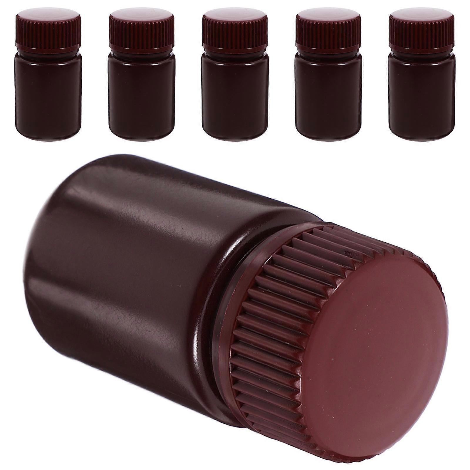 6pcs Laboratory Reagent Bottle Empty Bottles Storage Containers Sample Sealing Bottles (30ML)