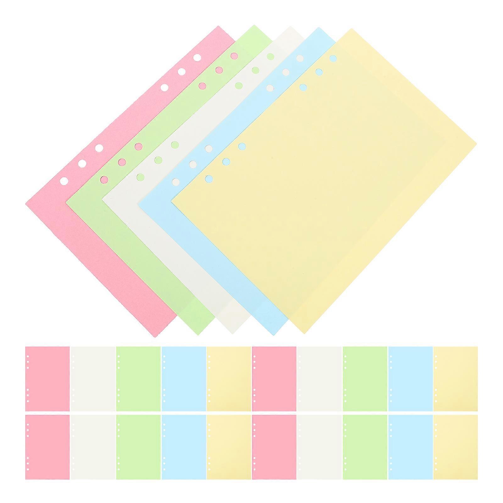 Planner Inserts Notebook Refill Paper for Note Taking 150 Sheets Multi Color