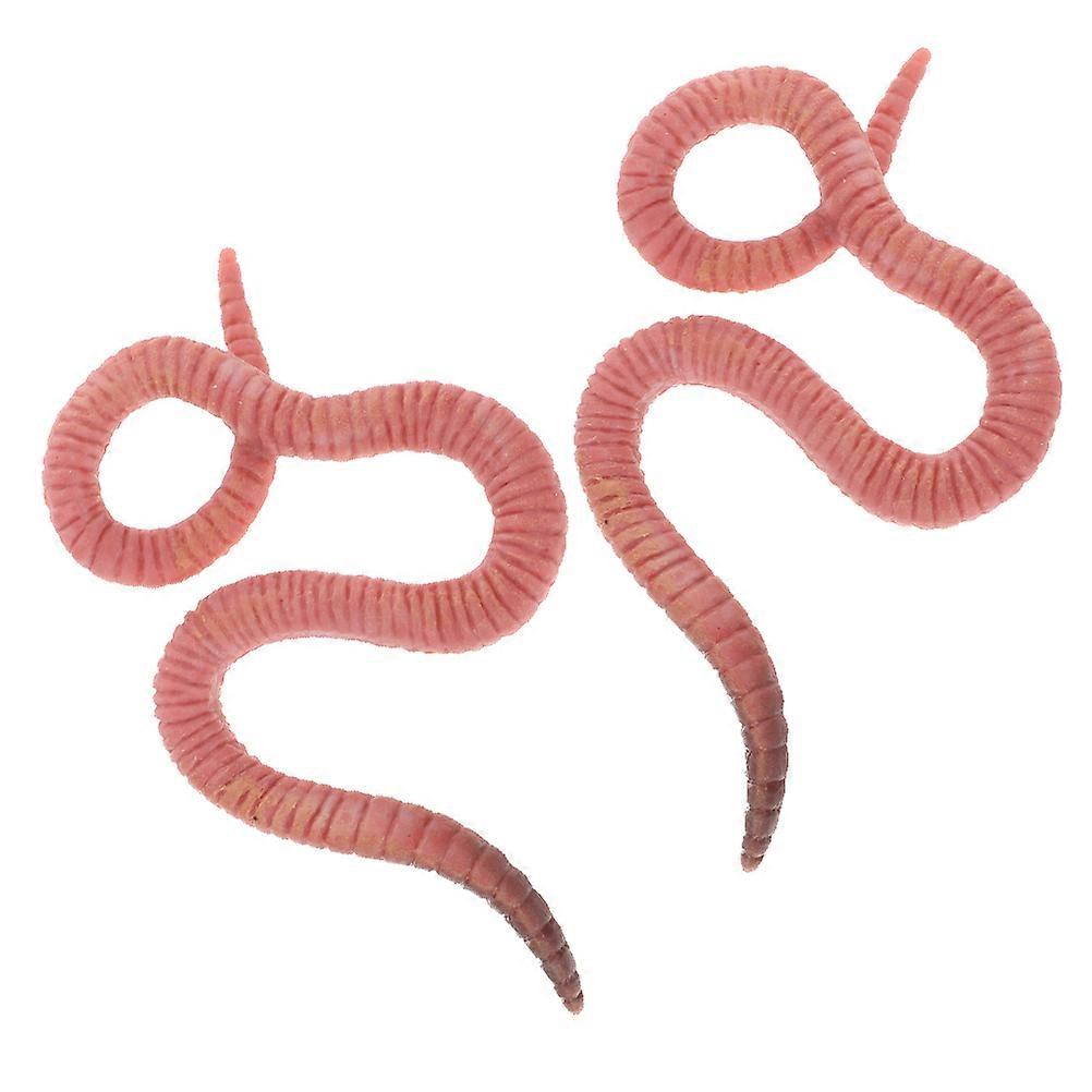 Simulation Earthworm Model Plastic Ornament for Decoration 4Pcs Set