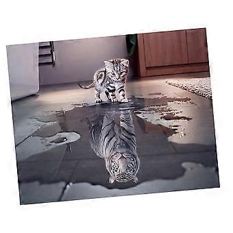 1 Set/1000pcs Jigsaw Puzzle Toy Pressure Reduction Toy 2D Flat Intelligence Puzzle Toy for Adult Playing (Cat Pattern)
