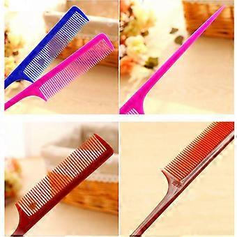 5pcs Plastic Comb Salon Brush Styling Hairdressing Tail Hair Comb with Long Handle Mixed Color
