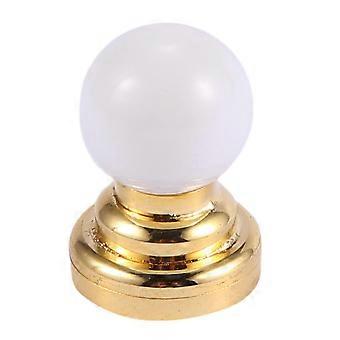 1:12 Casa de bonecas miniatura globo branco teto LED lâmpada de iluminação com bateria