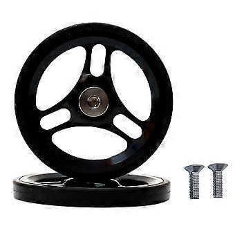 Rower składany Easy Wheel Łatwe koło ze stopu aluminium 60 mm ze śrubą do roweru składanego w kolorze czarnym